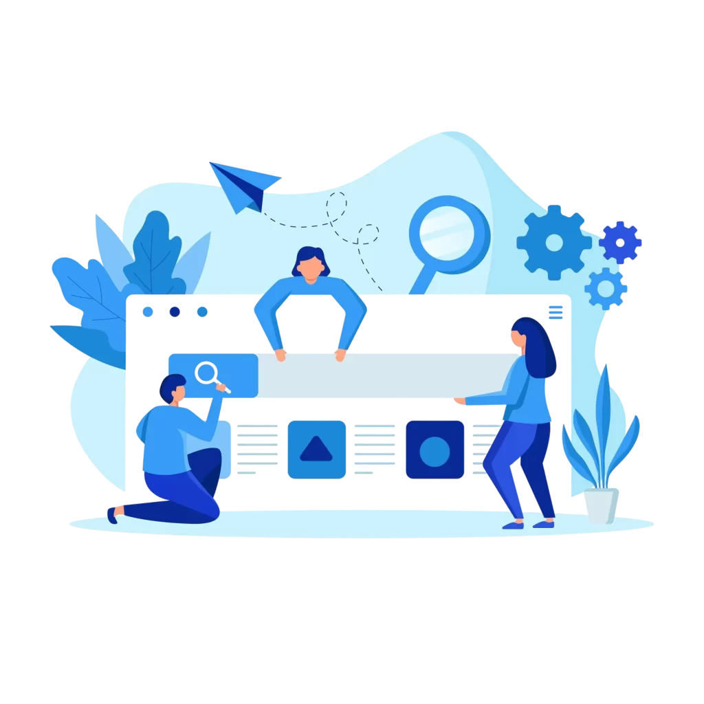 Products search concept landing page